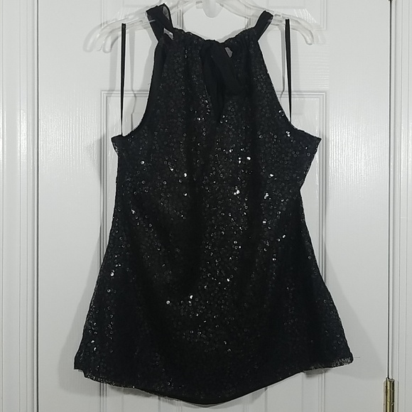 Tahari Halter Sequin Blouse - Picture 2 of 4